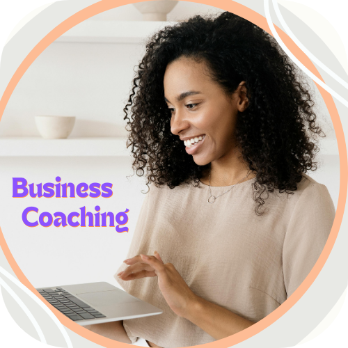 Attracting Coaching Clients - Business Coaching with beautiful woman searching with laptop