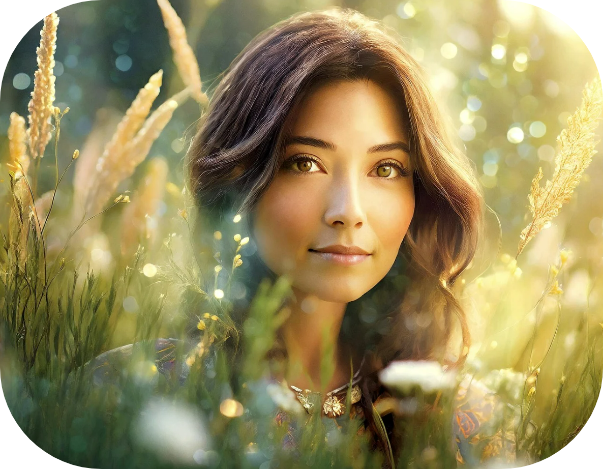 beautiful woman healer nature scene with flowers and sunshine - how to get clients as a female coach